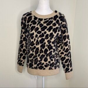 Ann Taylor animal print crewneck sweatshirt